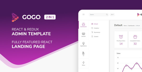Gogo React – React Admin Template – v2.0.2